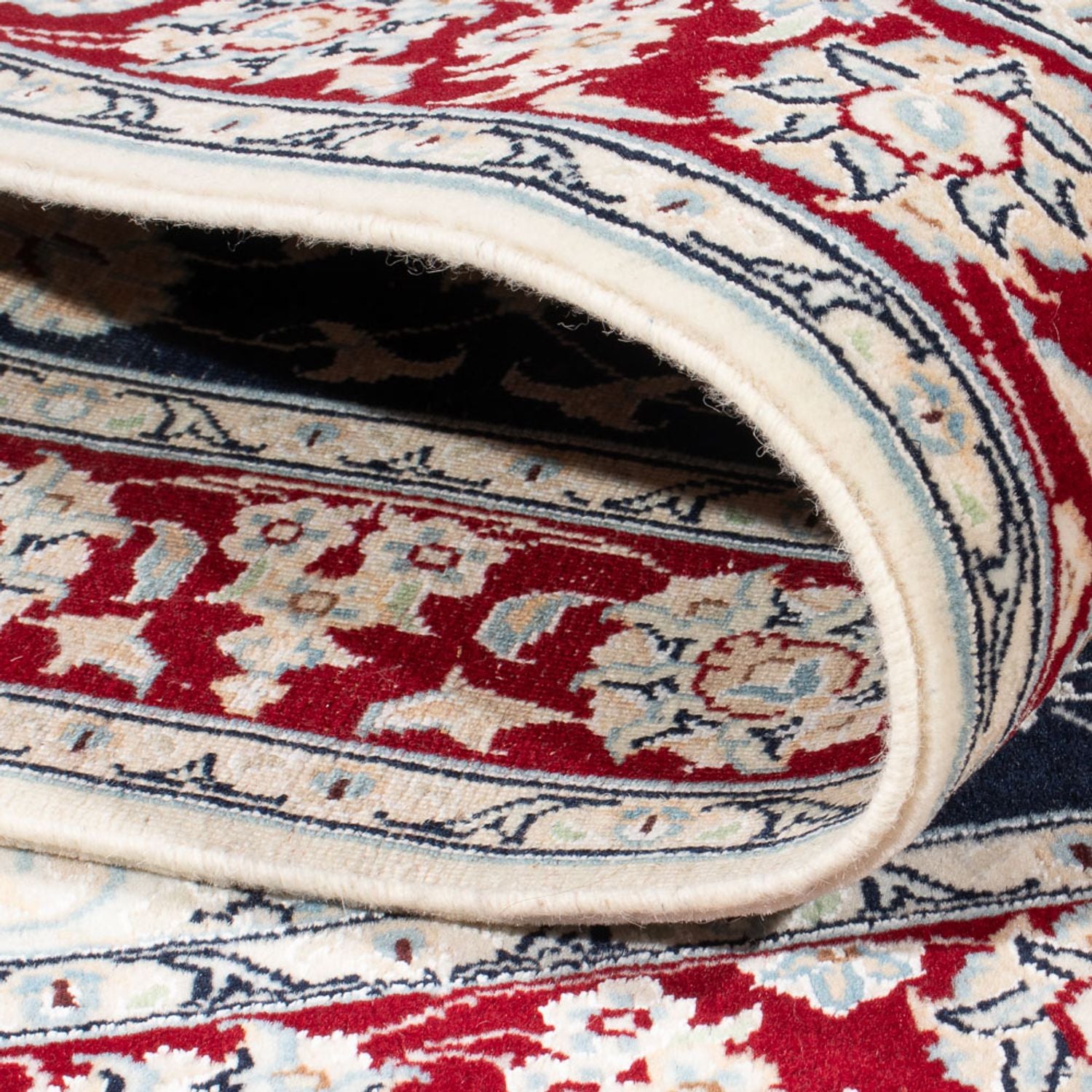 Alfombra Persa - Nain - Real - 151 x 105 cm - azul oscuro