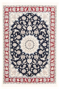 Alfombra Persa - Nain - Real - 158 x 108 cm - azul oscuro