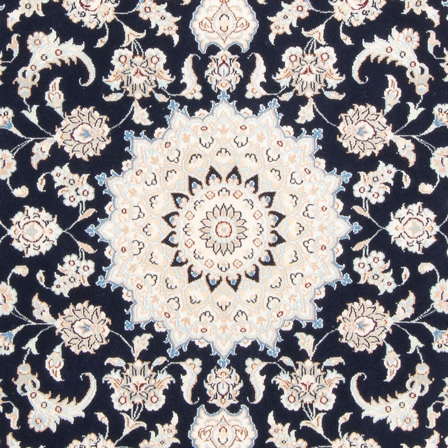 Alfombra Persa - Nain - Real - 158 x 108 cm - azul oscuro