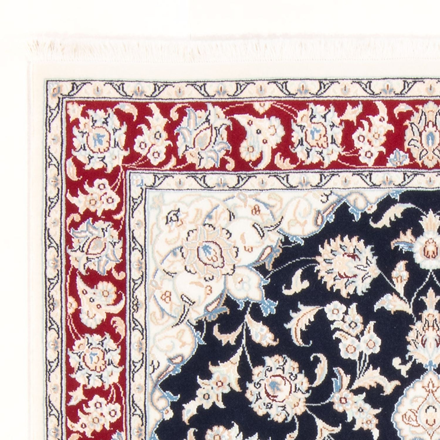 Alfombra Persa - Nain - Real - 158 x 108 cm - azul oscuro