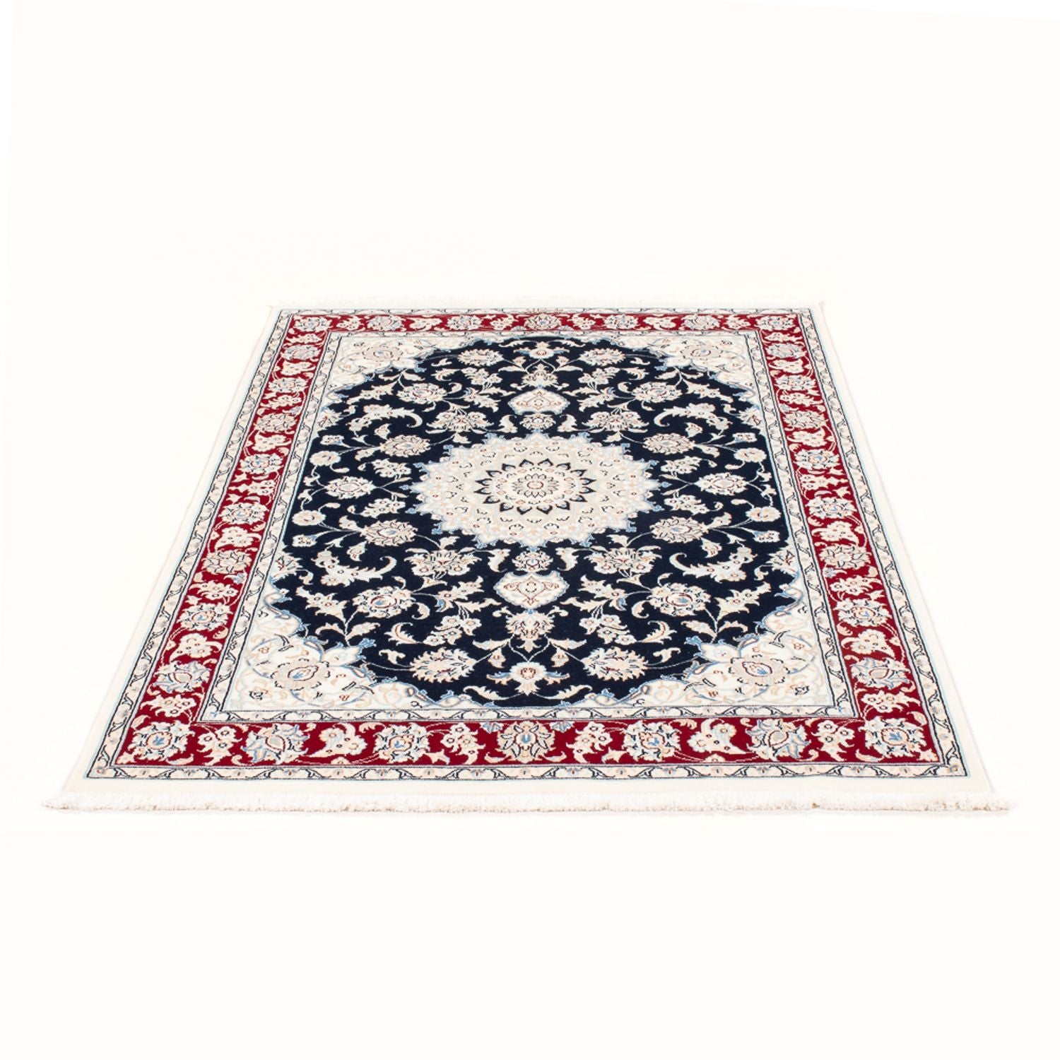 Alfombra Persa - Nain - Real - 158 x 108 cm - azul oscuro