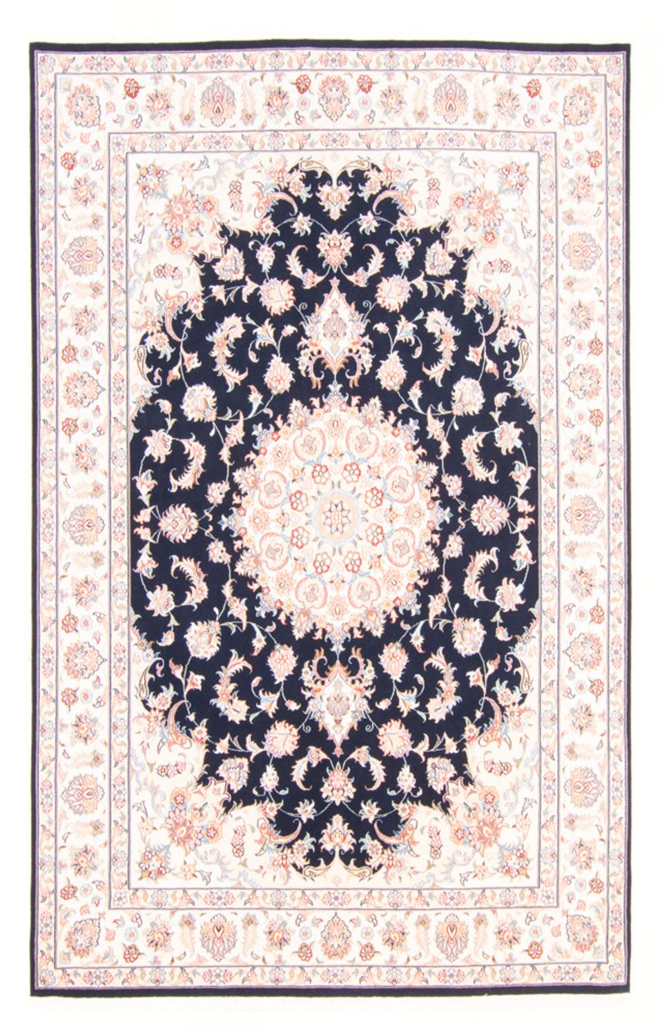 Alfombra Persa - Tabriz - Real - 245 x 167 cm - azul oscuro