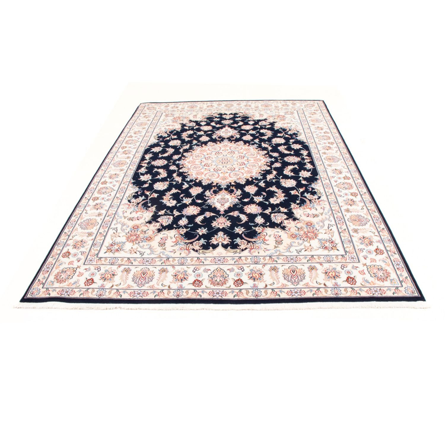 Alfombra Persa - Tabriz - Real - 245 x 167 cm - azul oscuro