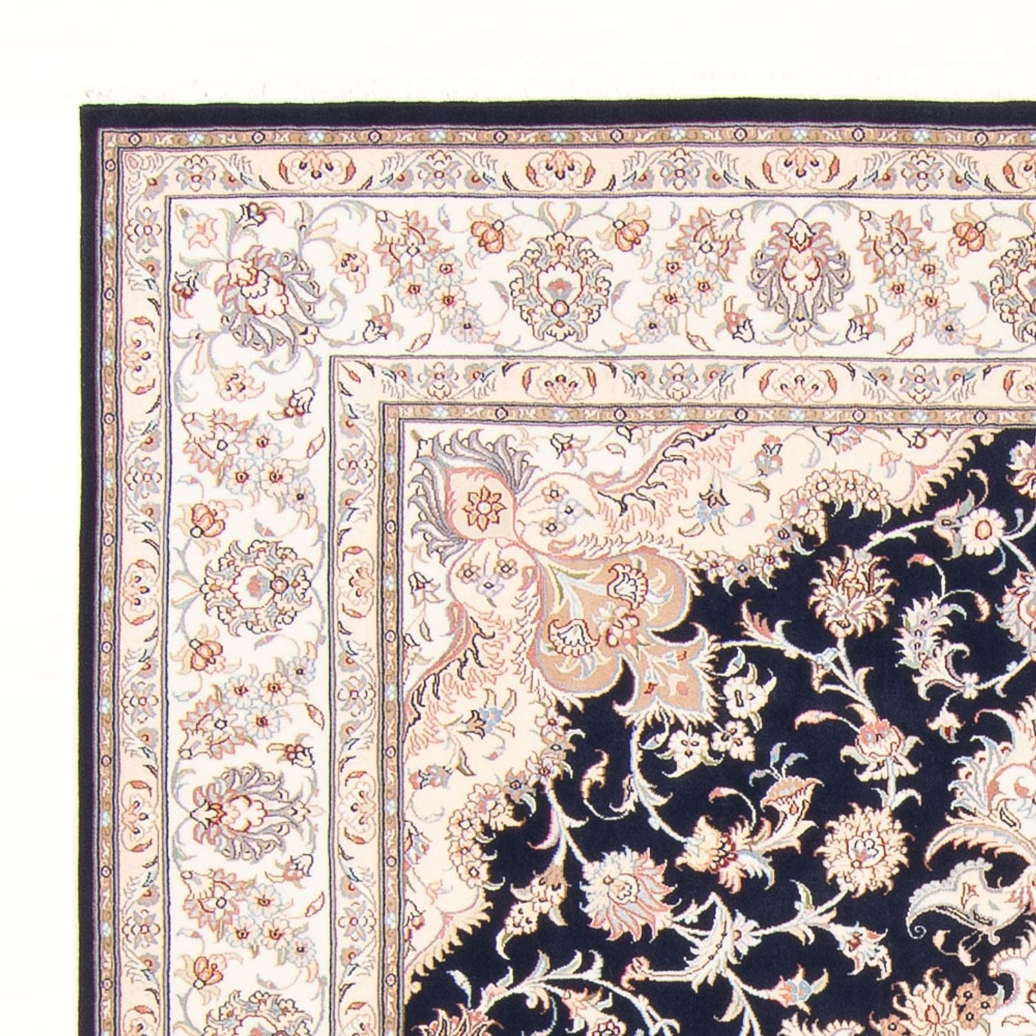 Alfombra Persa - Tabriz - Real - 250 x 200 cm - azul oscuro
