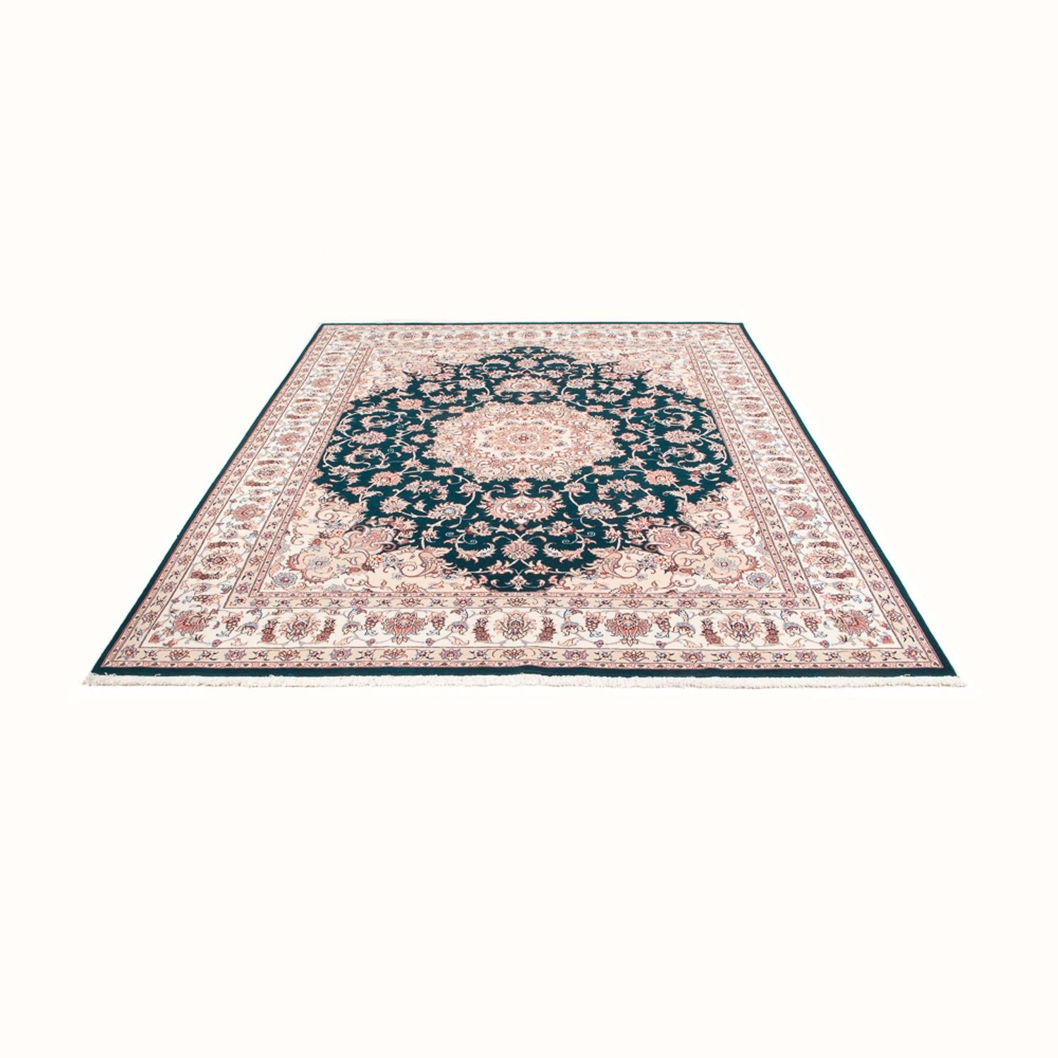 Alfombra Persa - Tabriz - Real - 251 x 195 cm - verde