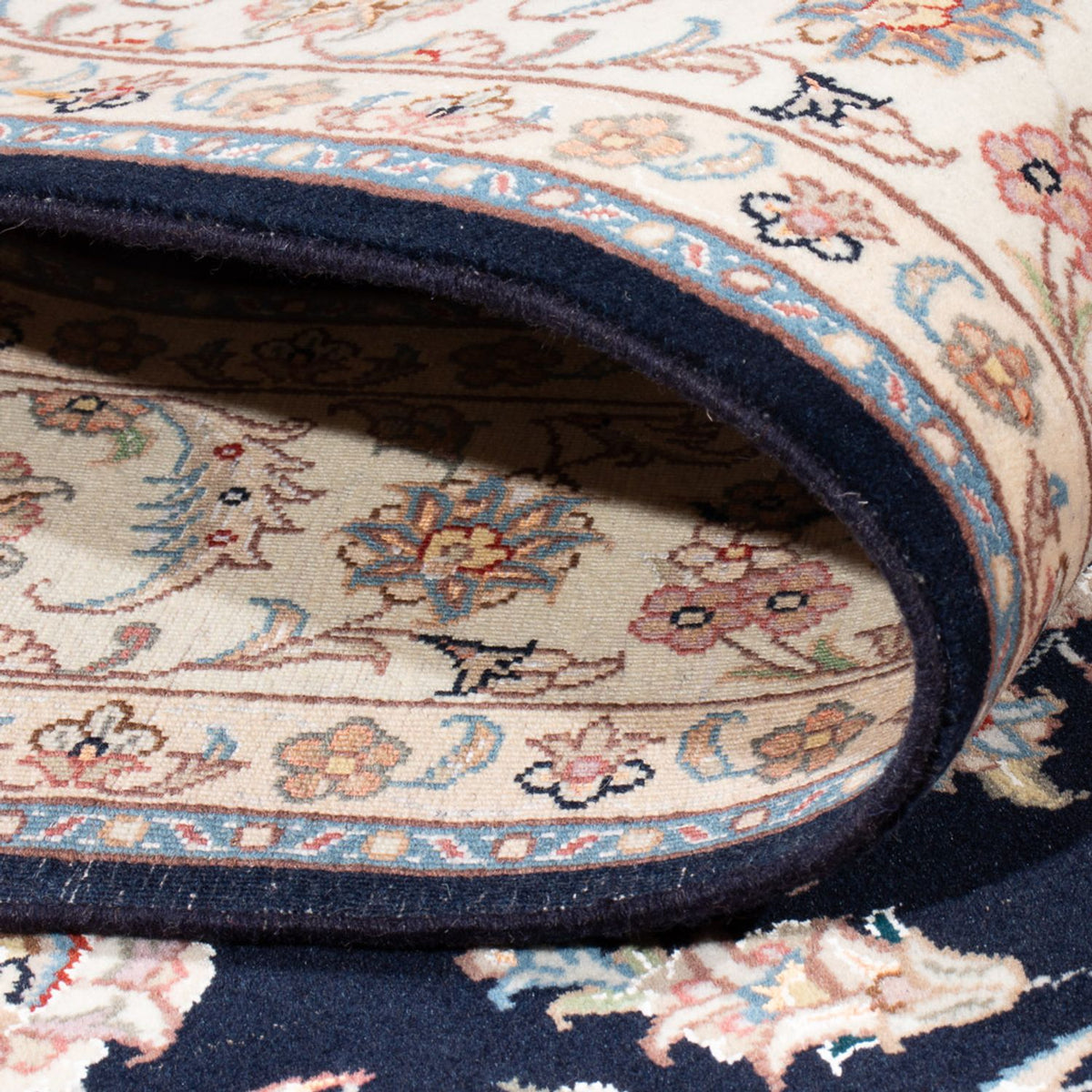 Alfombra Persa - Tabriz - Real - 196 x 150 cm - azul oscuro