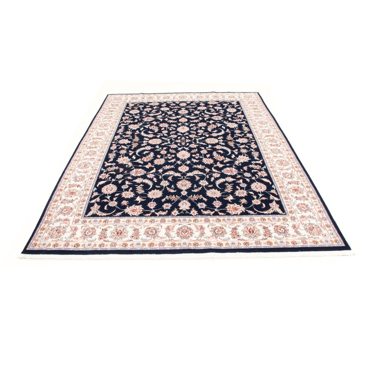 Alfombra Persa - Tabriz - Real - 243 x 172 cm - azul oscuro