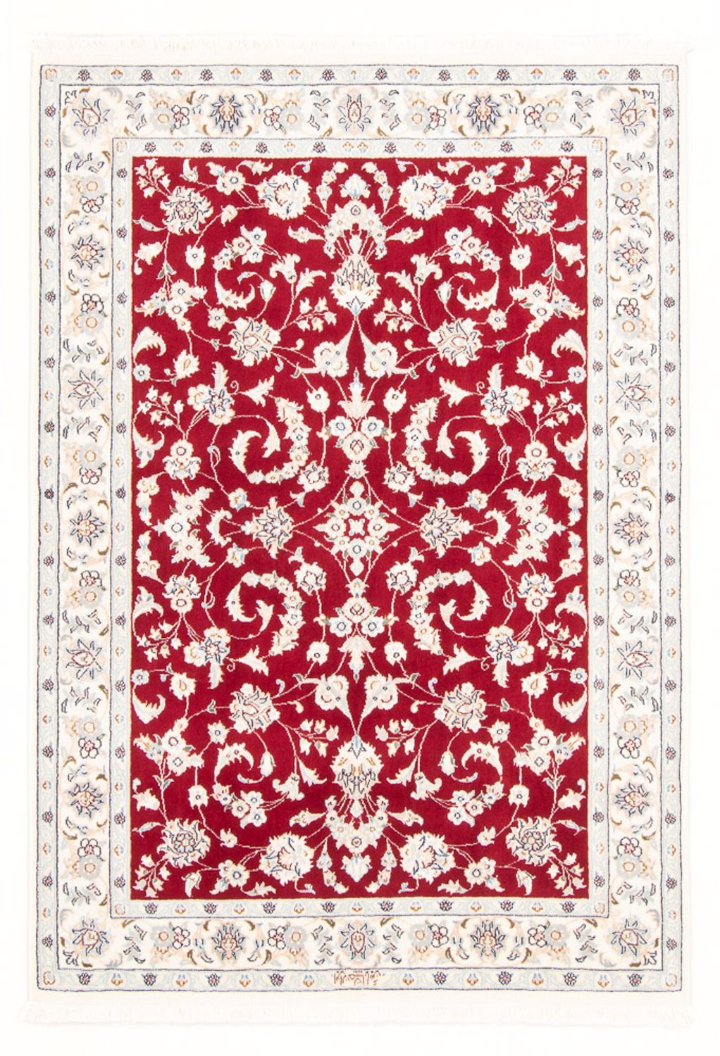 Alfombra Persa - Nain - Real - 157 x 108 cm - rojo
