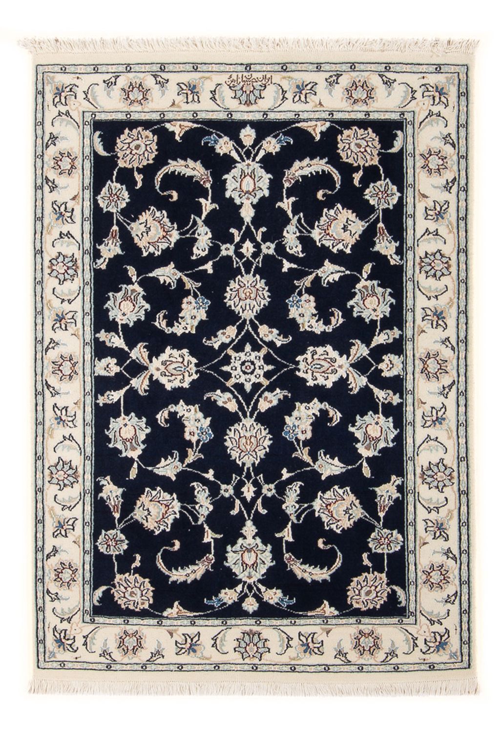 Alfombra Persa - Nain - Prima - 116 x 80 cm - azul oscuro