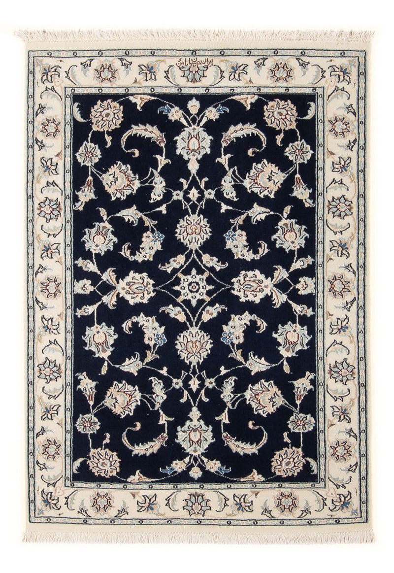 Alfombra Persa - Nain - Prima - 116 x 80 cm - azul oscuro