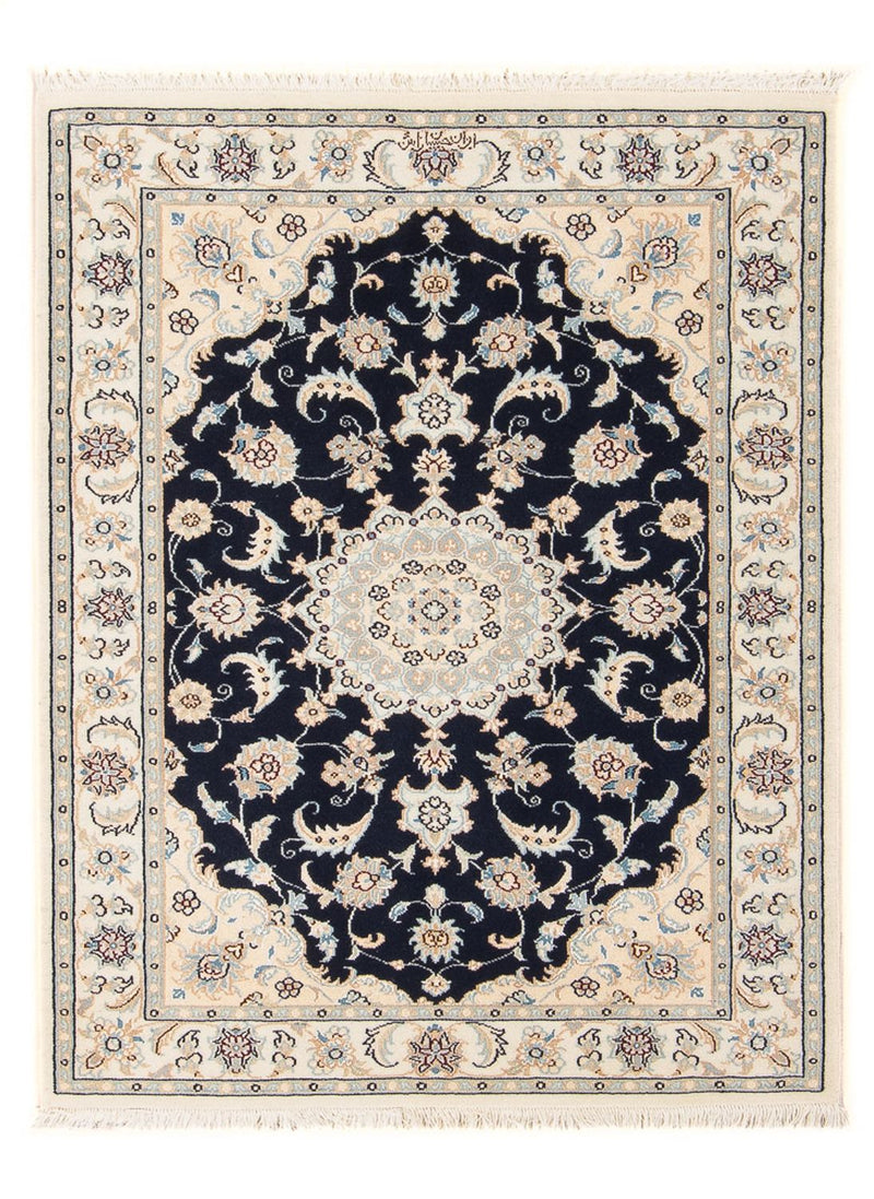 Alfombra Persa - Nain - Prima - 120 x 80 cm - azul oscuro