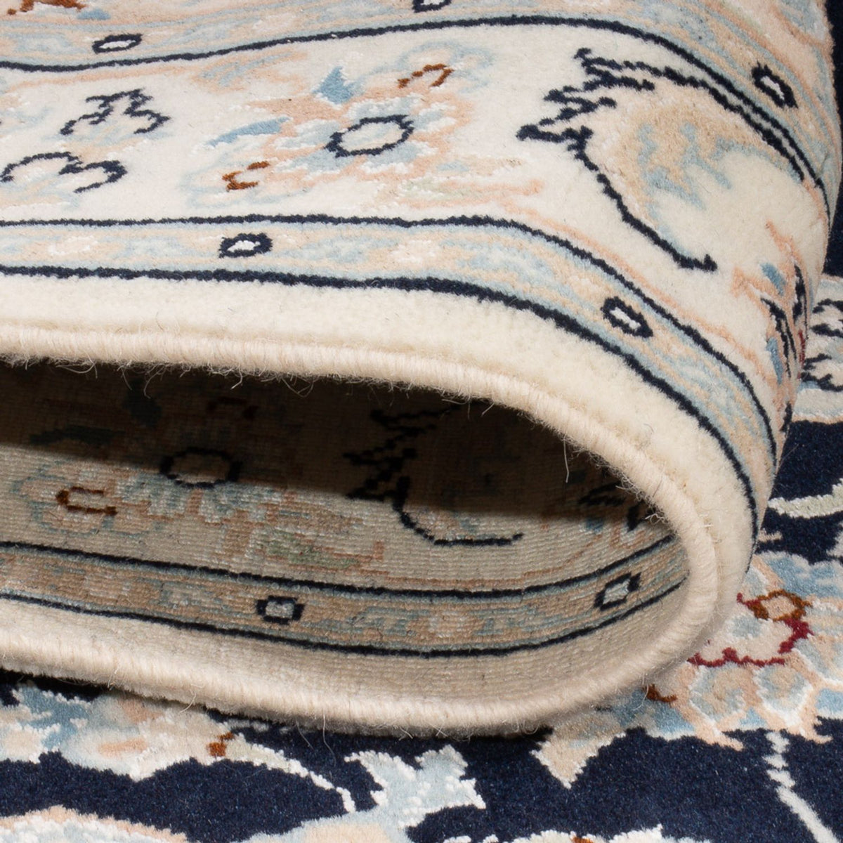 Alfombra Persa - Nain - Prima - 120 x 80 cm - azul oscuro