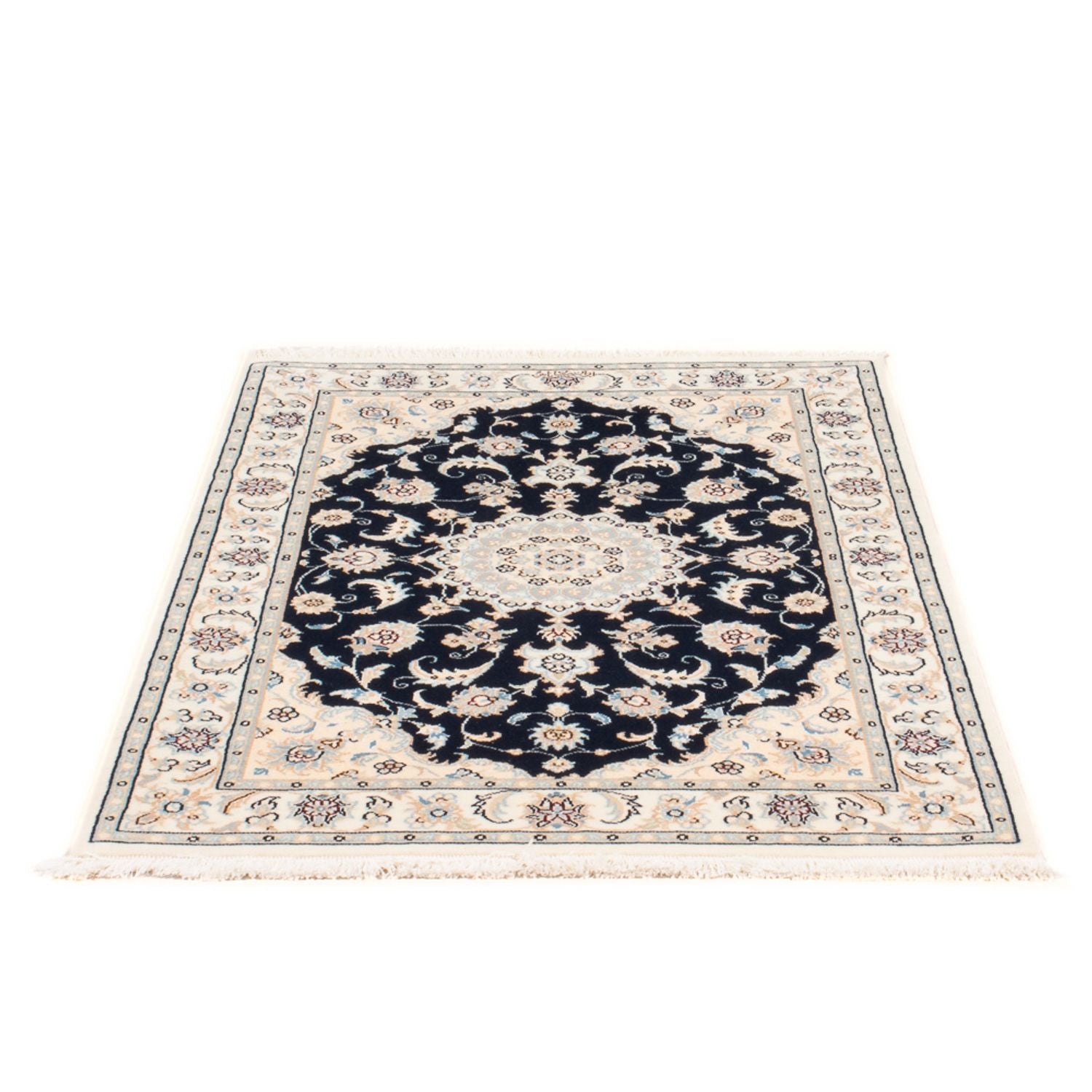 Alfombra Persa - Nain - Prima - 120 x 80 cm - azul oscuro