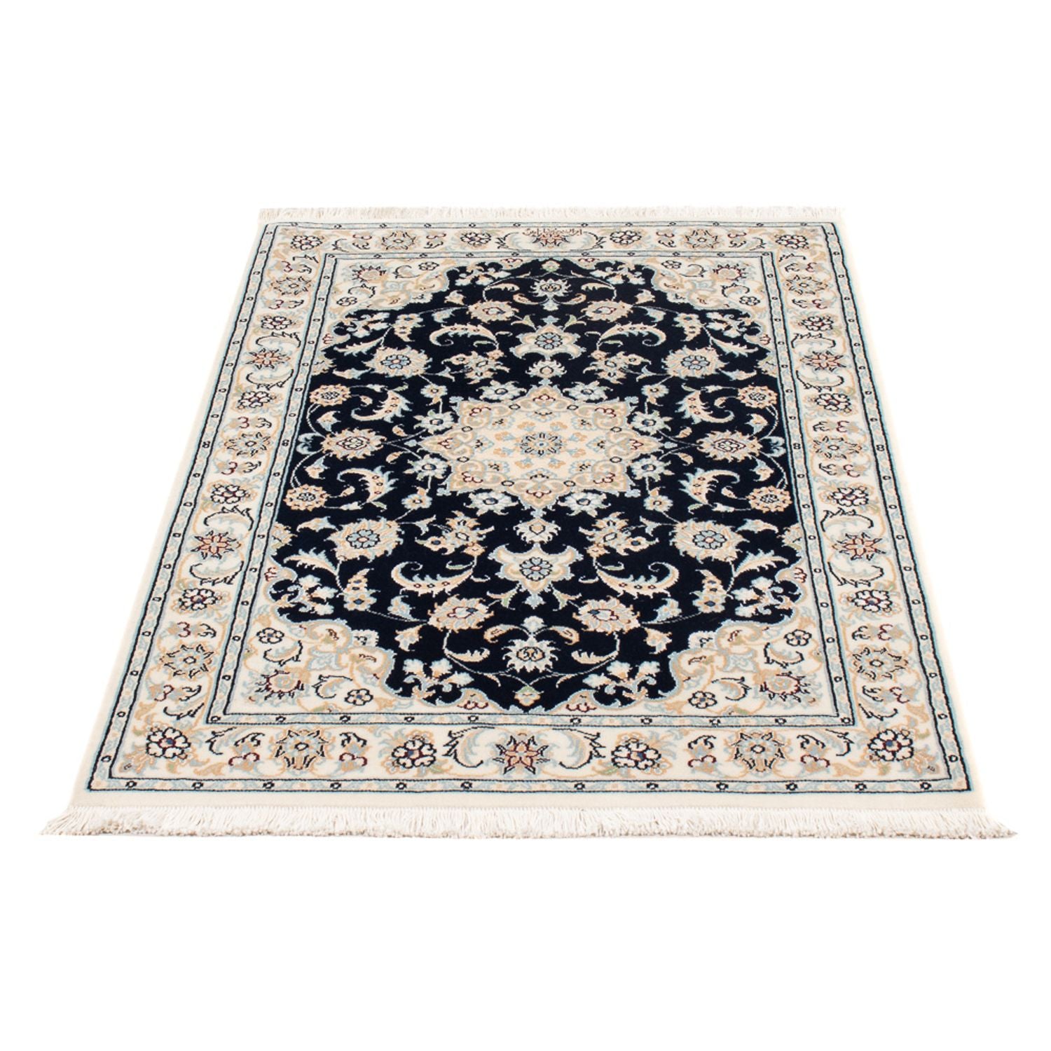Alfombra Persa - Nain - Prima - 120 x 80 cm - azul oscuro