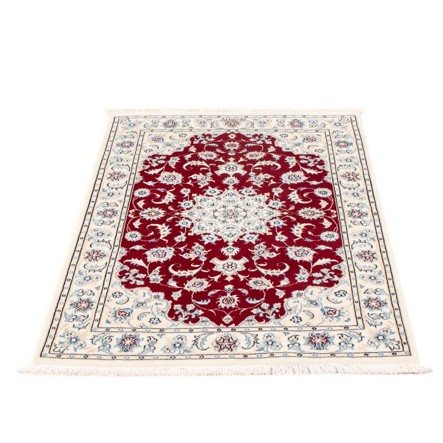 Alfombra Persa - Nain - Prima - 119 x 80 cm - rojo