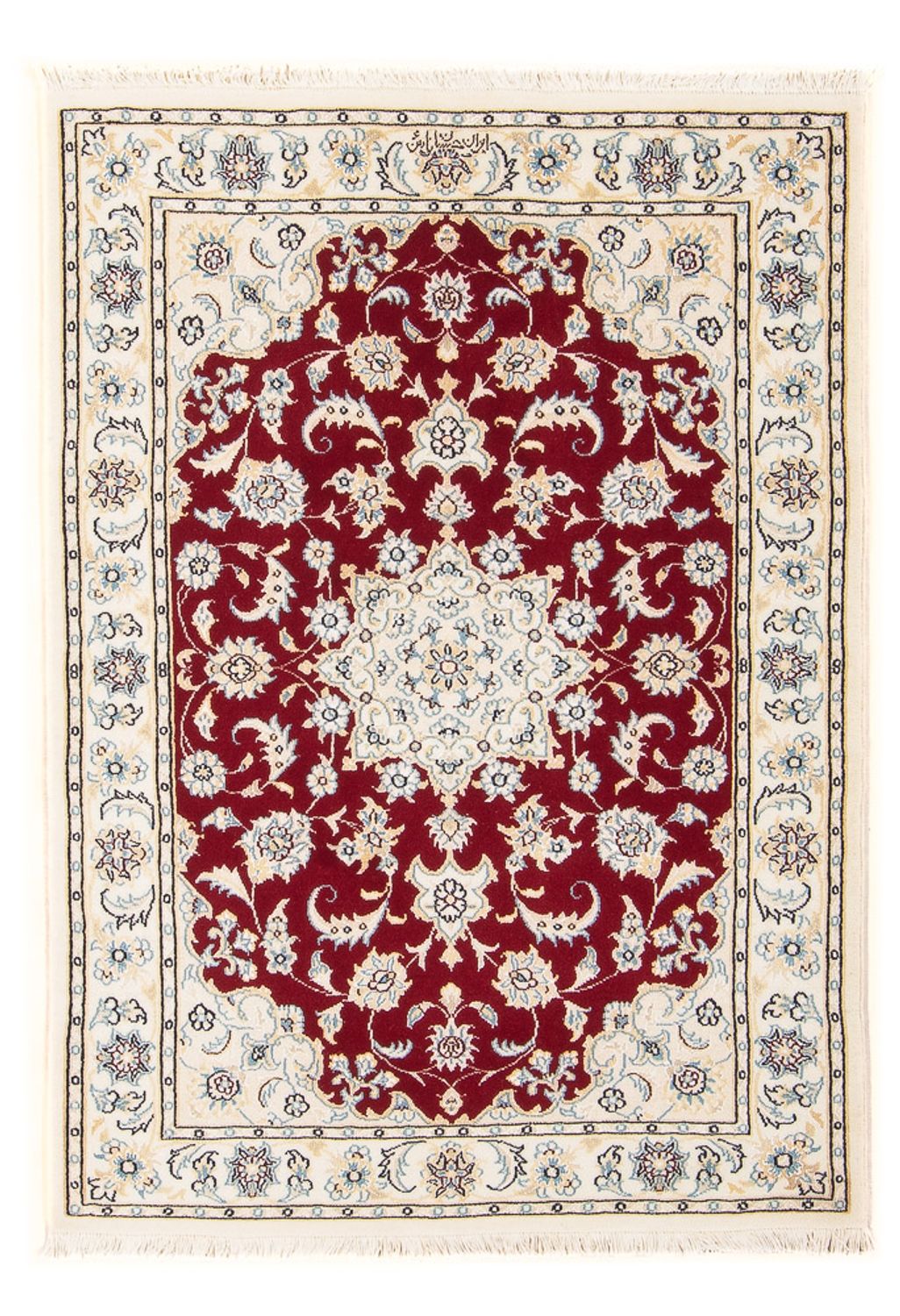 Alfombra Persa - Nain - Prima - 117 x 81 cm - rojo