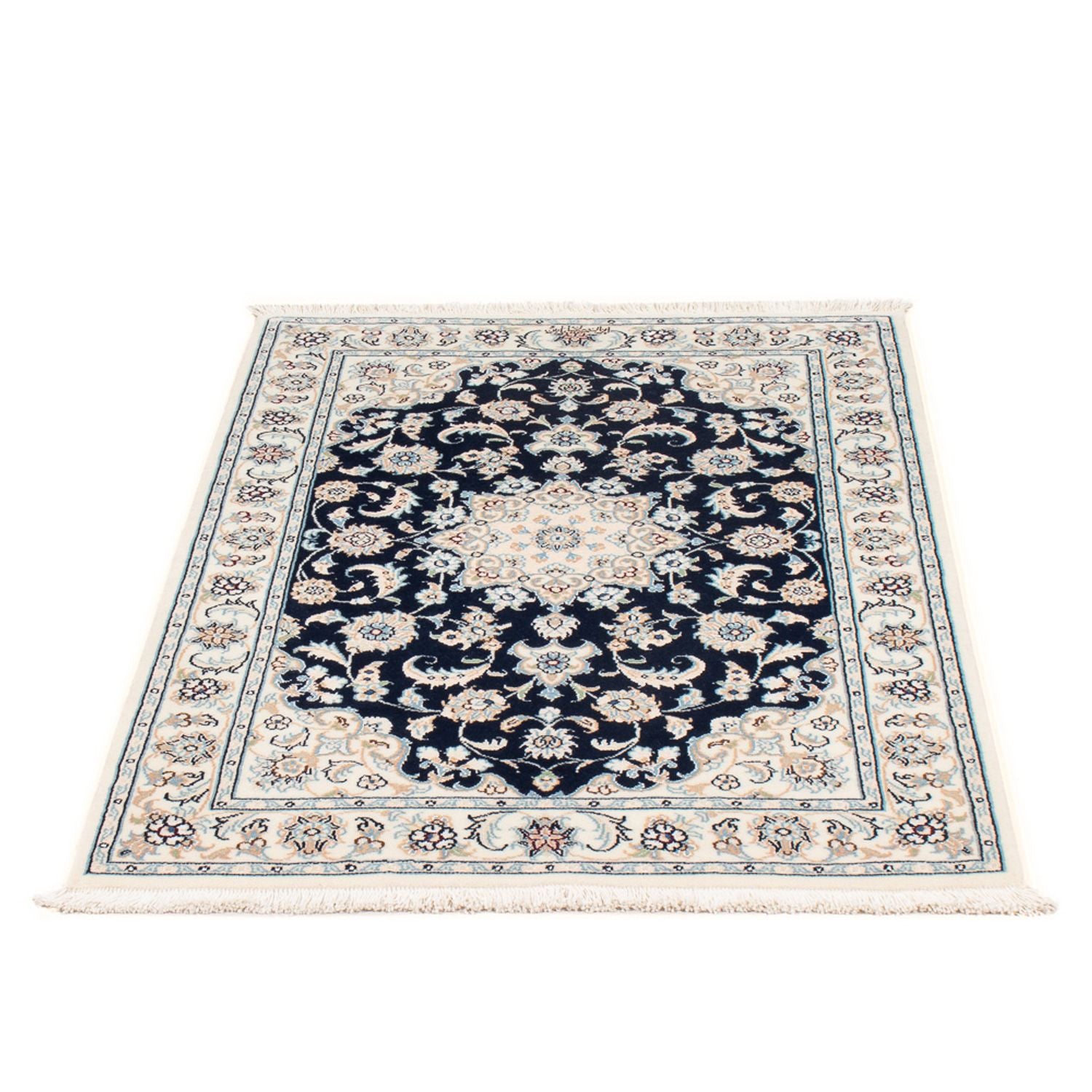 Alfombra Persa - Nain - Prima - 117 x 78 cm - azul oscuro
