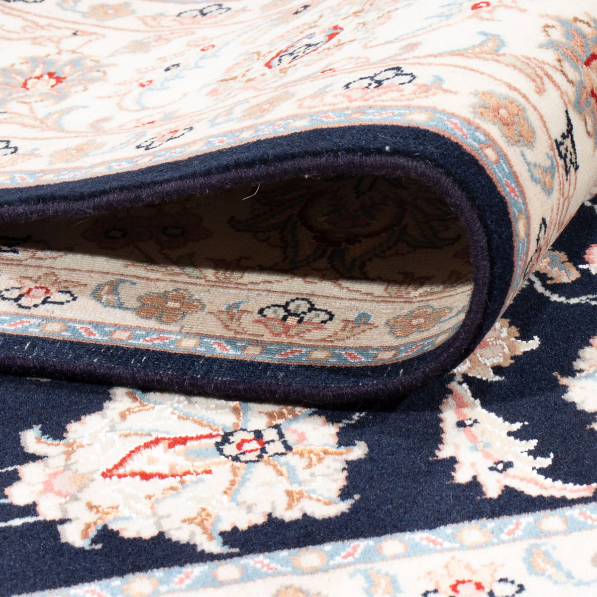 Alfombra Persa - Tabriz - Real - 201 x 149 cm - azul oscuro