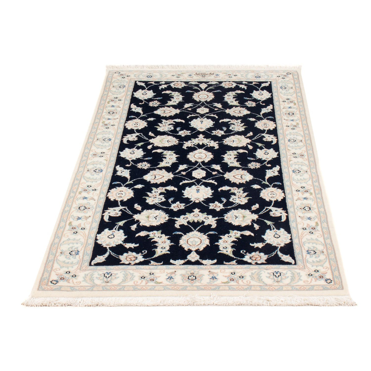Alfombra Persa - Nain - Prima - 138 x 75 cm - azul oscuro