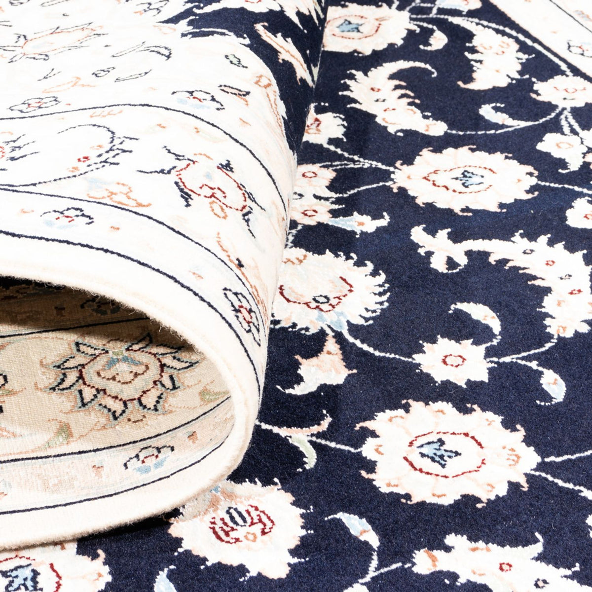 Alfombra Persa - Nain - Prima - 175 x 117 cm - azul oscuro