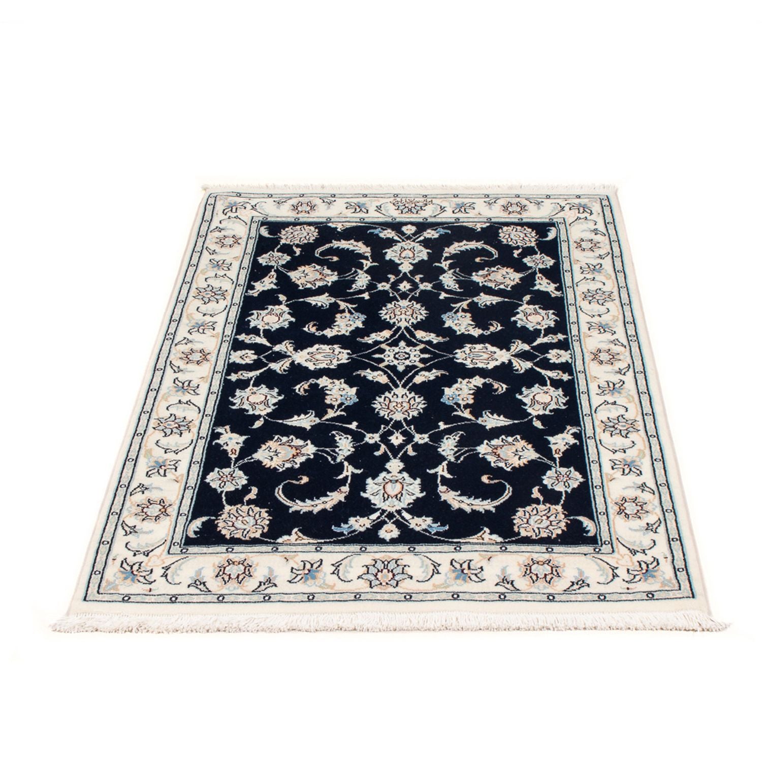 Alfombra Persa - Nain - Prima - 124 x 82 cm - azul oscuro