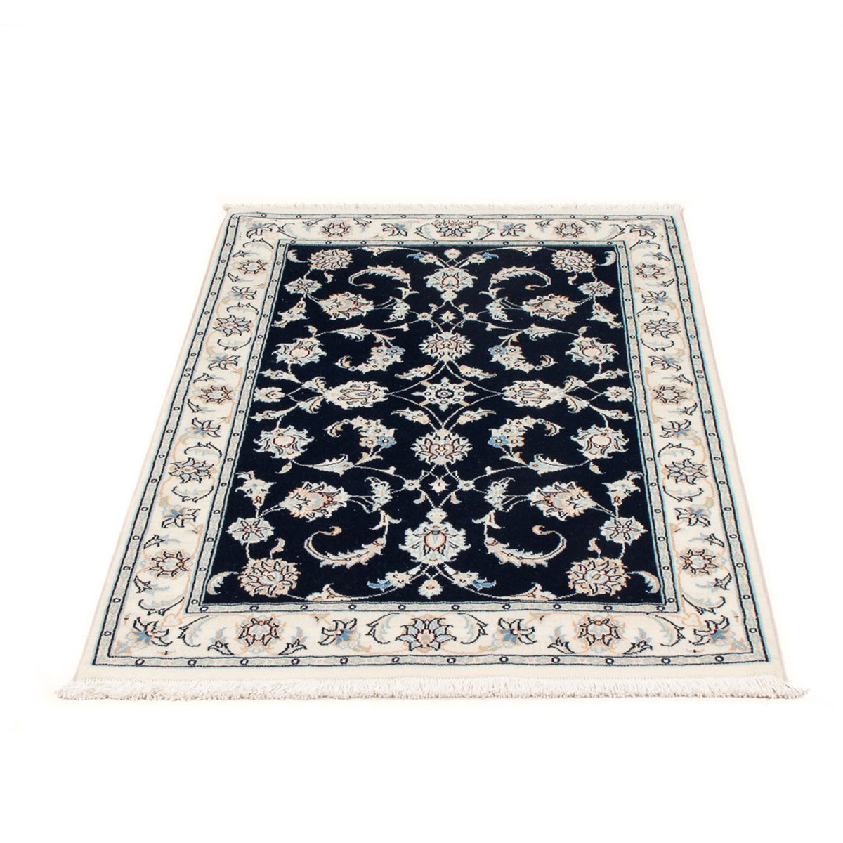 Alfombra Persa - Nain - Prima - 124 x 82 cm - azul oscuro
