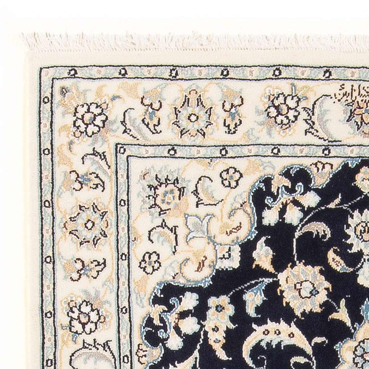 Alfombra Persa - Nain - Prima - 118 x 80 cm - azul oscuro