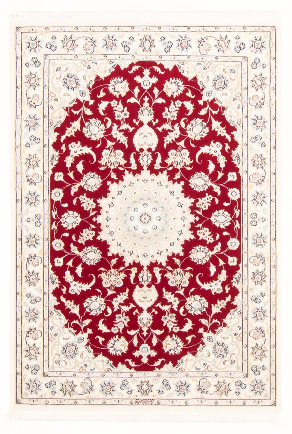 Alfombra Persa - Nain - Real - 156 x 107 cm - rojo