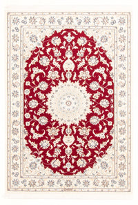 Alfombra Persa - Nain - Real - 156 x 107 cm - rojo
