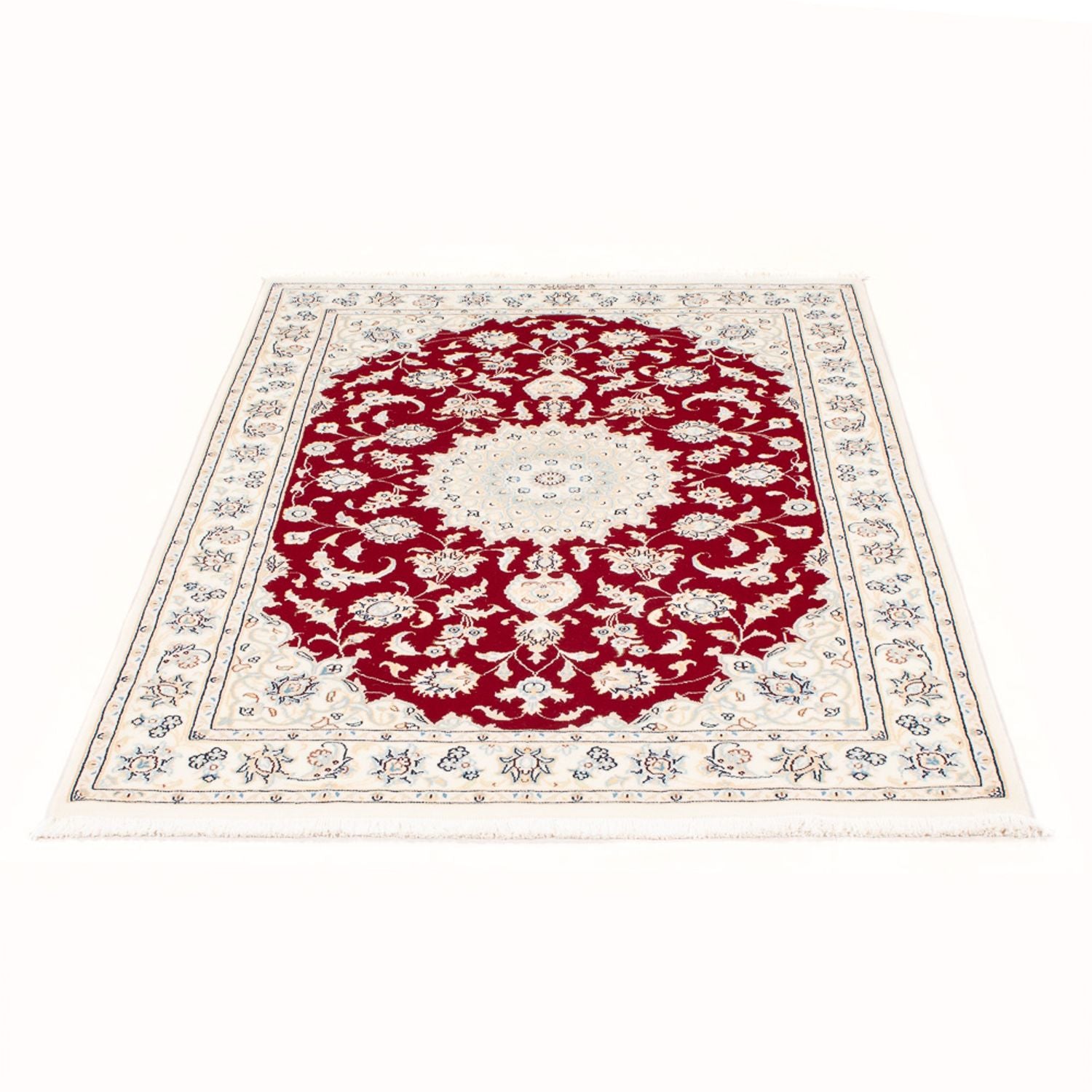 Alfombra Persa - Nain - Real - 156 x 107 cm - rojo