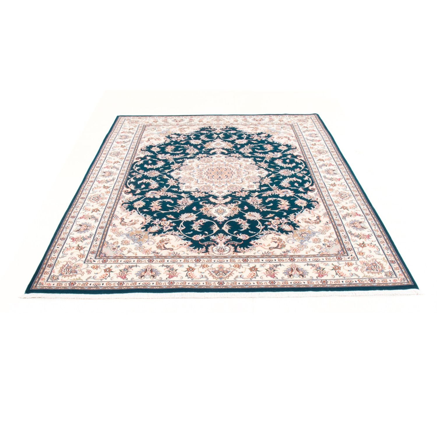 Alfombra Persa - Tabriz - Real - 236 x 170 cm - verde