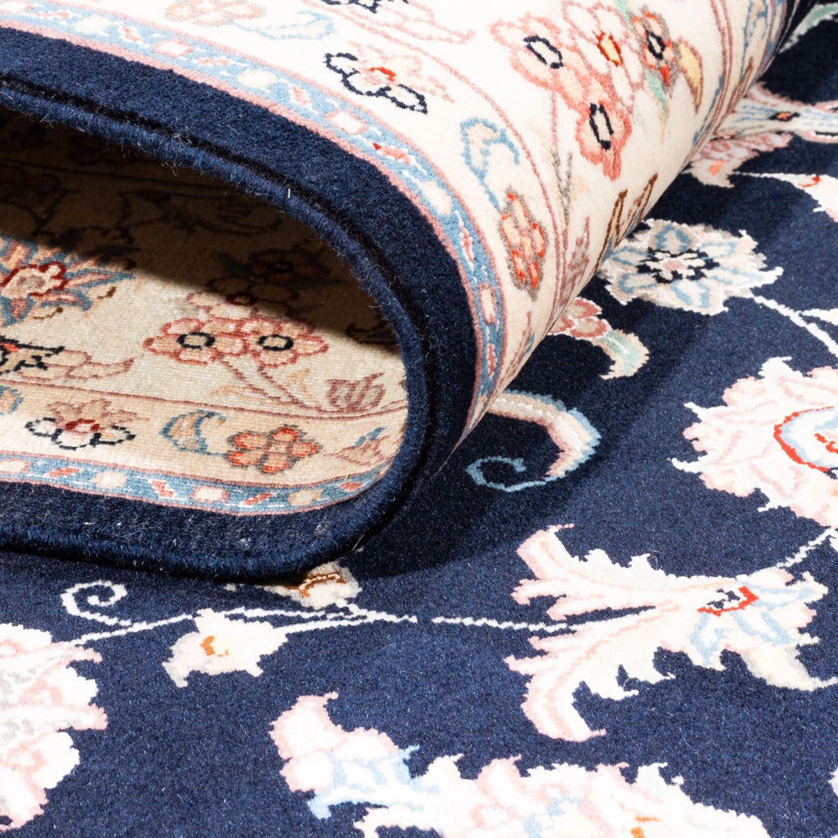 Alfombra persa - Tabriz - 200 x 148 cm - azul oscuro