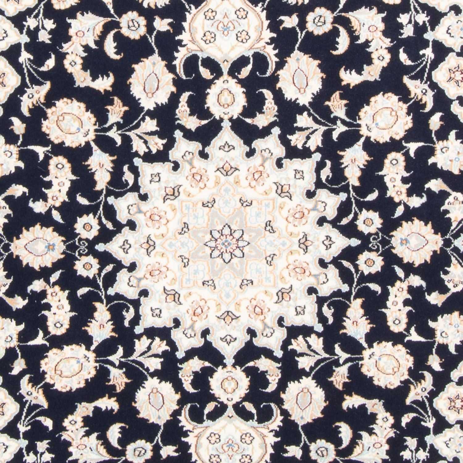 Alfombra Persa - Nain - Real - 173 x 118 cm - azul oscuro