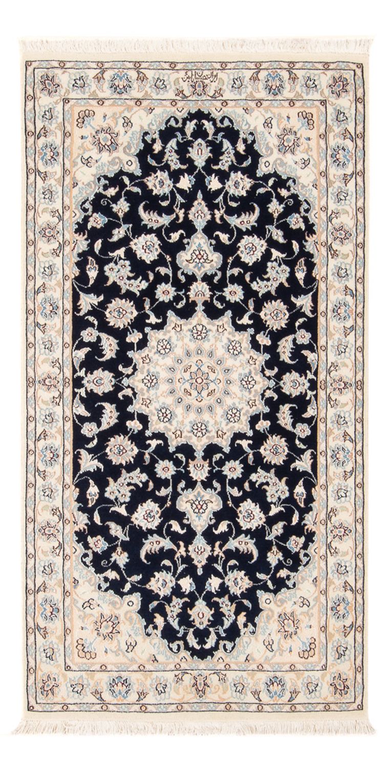 Alfombra Persa - Nain - Prima - 137 x 73 cm - azul oscuro