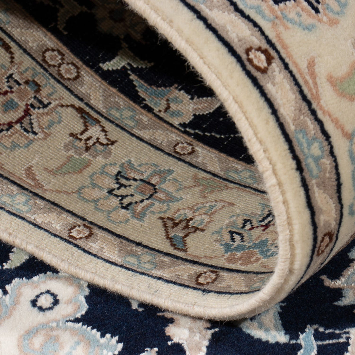 Alfombra Persa - Nain - Prima - 137 x 73 cm - azul oscuro