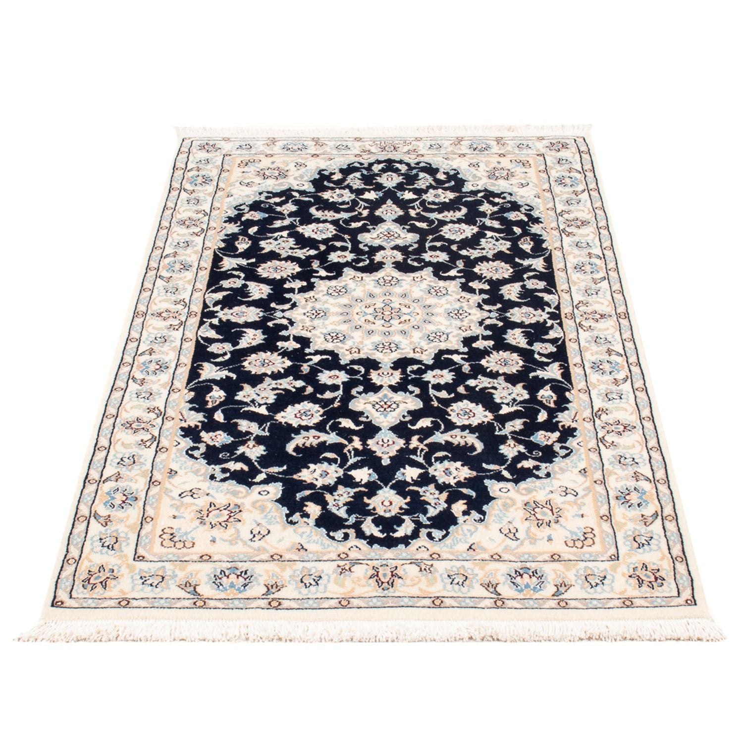 Alfombra Persa - Nain - Prima - 137 x 73 cm - azul oscuro