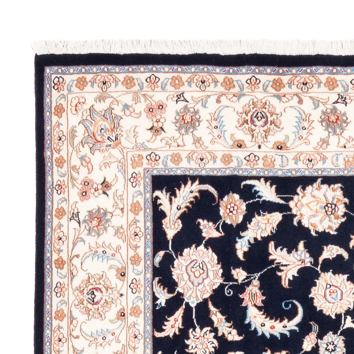 Alfombra persa - Tabriz - 200 x 147 cm - azul oscuro