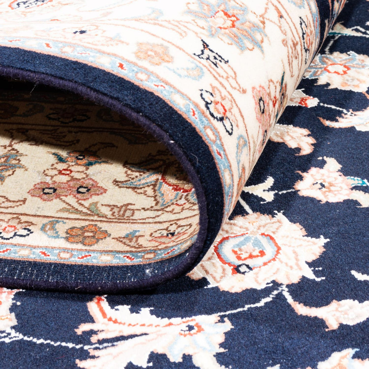 Alfombra persa - Tabriz - 200 x 147 cm - azul oscuro