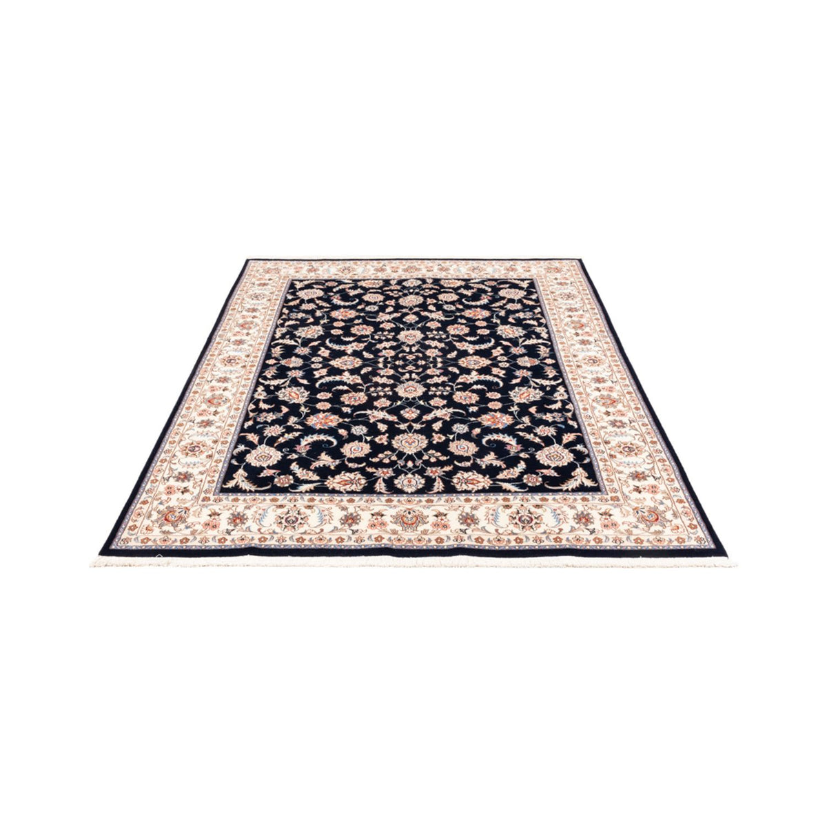 Alfombra persa - Tabriz - 200 x 150 cm - azul oscuro