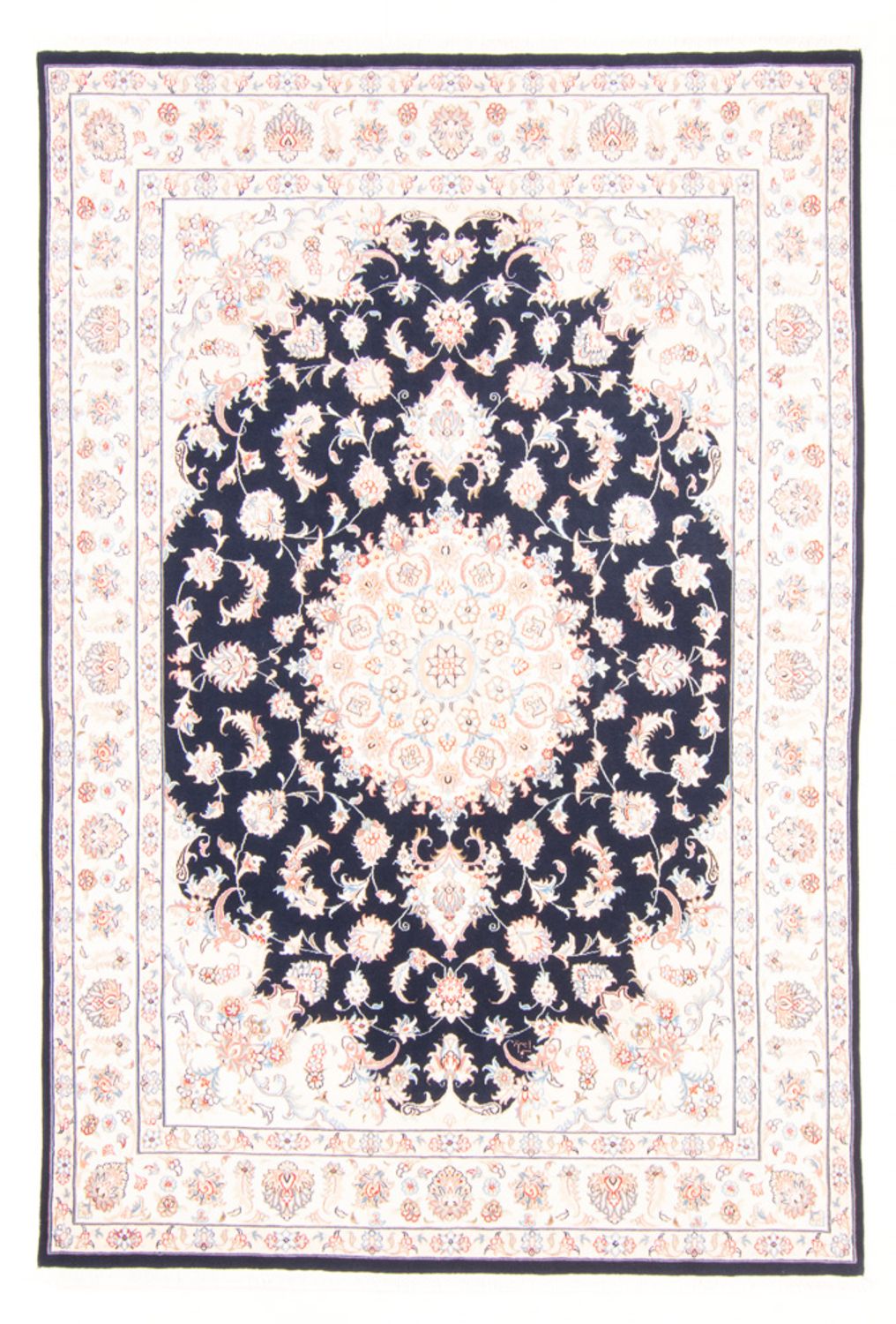 Alfombra Persa - Tabriz - Real - 237 x 167 cm - azul oscuro
