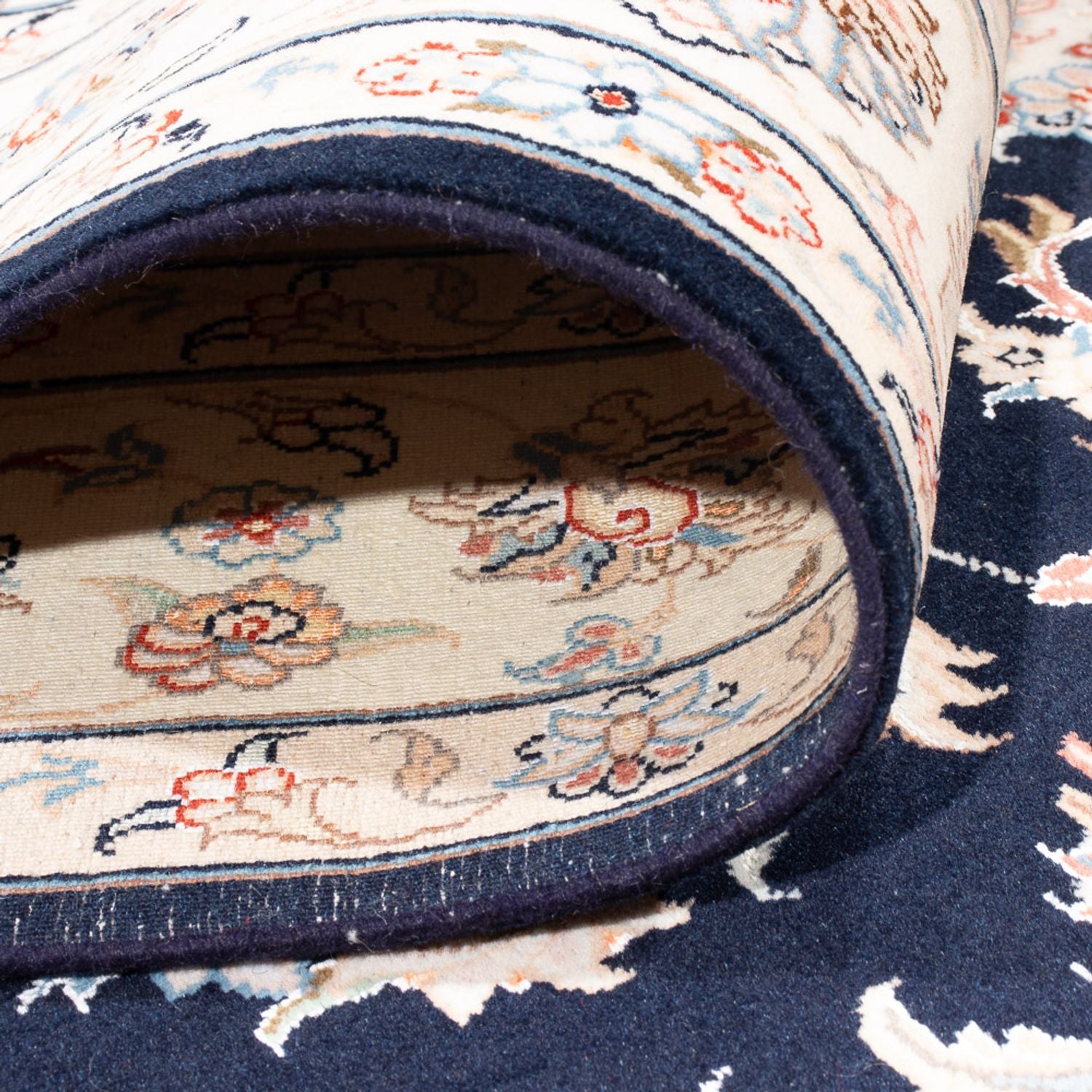 Alfombra Persa - Tabriz - Real - 237 x 167 cm - azul oscuro