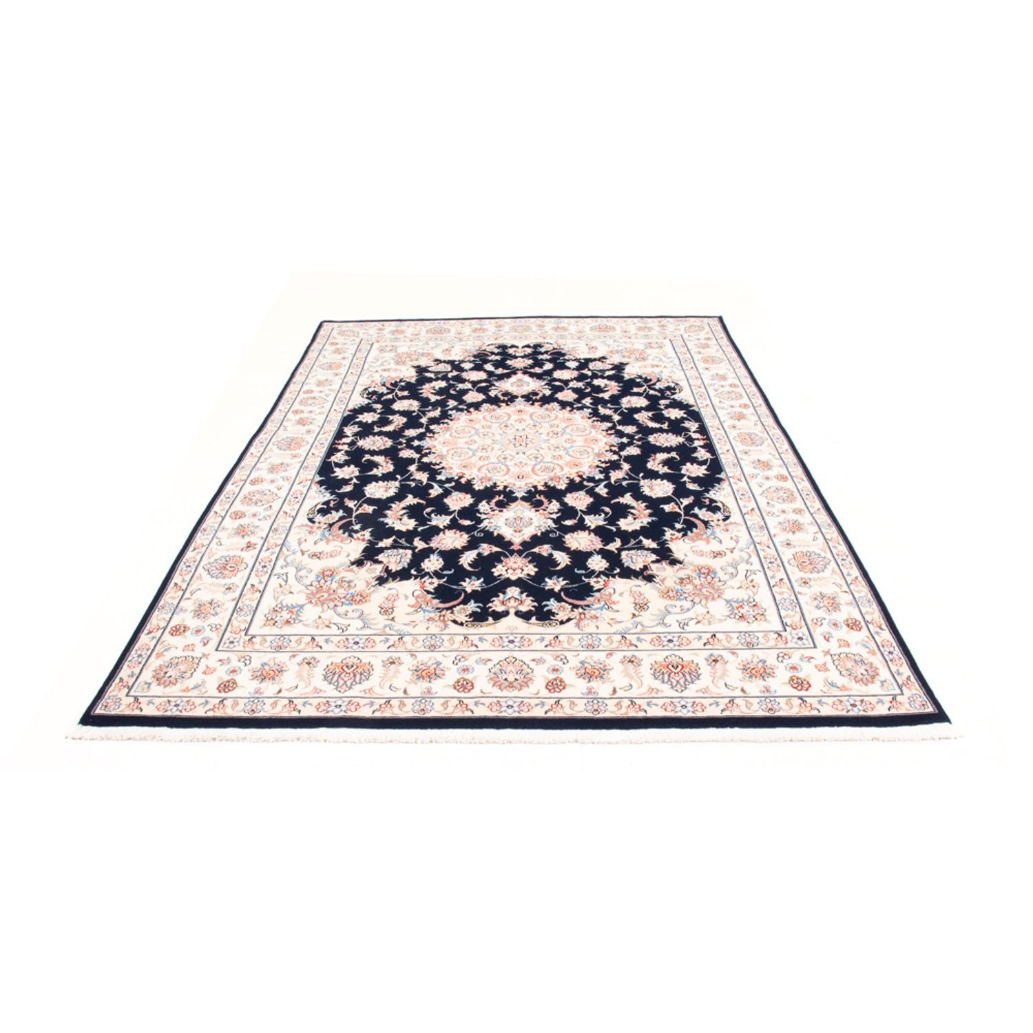 Alfombra Persa - Tabriz - Real - 237 x 167 cm - azul oscuro