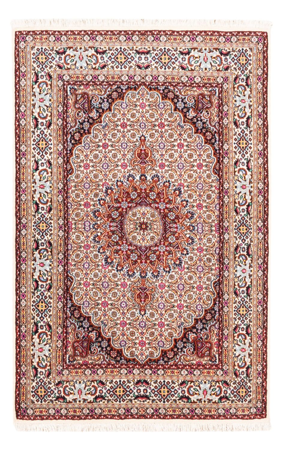 Alfombra persa - Clásica - 151 x 96 cm - crema