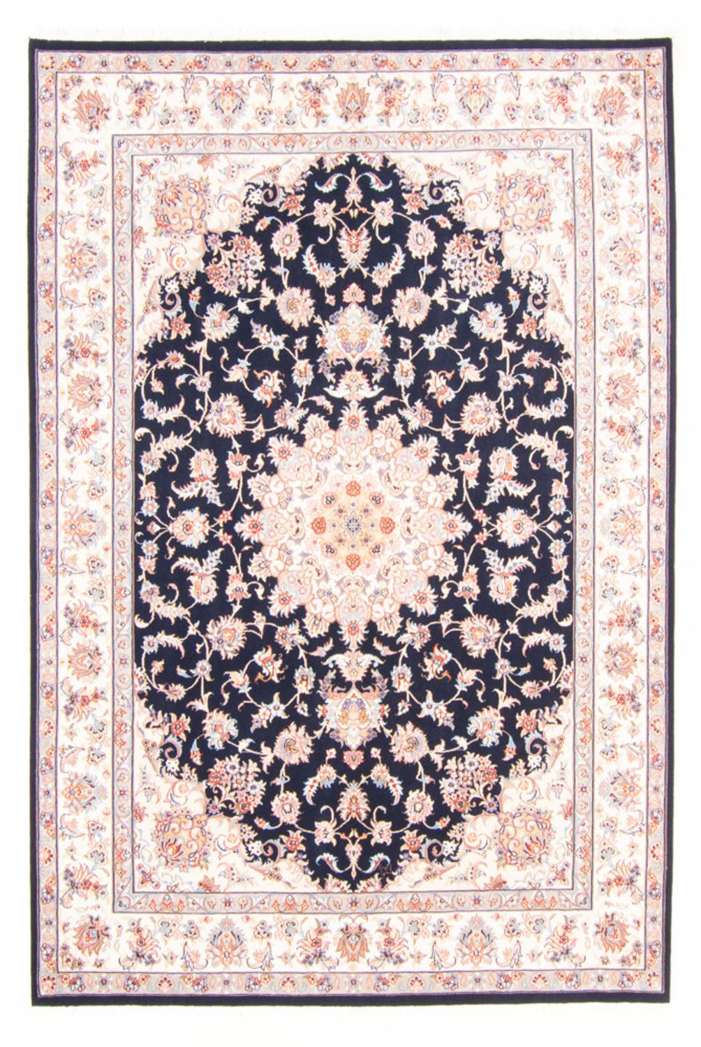 Alfombra Persa - Tabriz - Real - 236 x 169 cm - azul oscuro