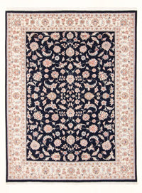 Alfombra Persa - Tabriz - Real - 201 x 149 cm - azul oscuro