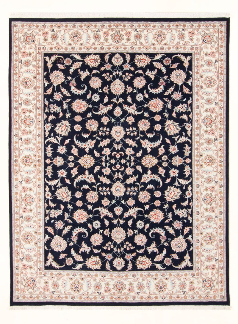 Alfombra Persa - Tabriz - Real - 201 x 149 cm - azul oscuro