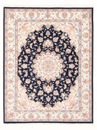 Alfombra Persa - Tabriz - Real - 197 x 149 cm - azul oscuro