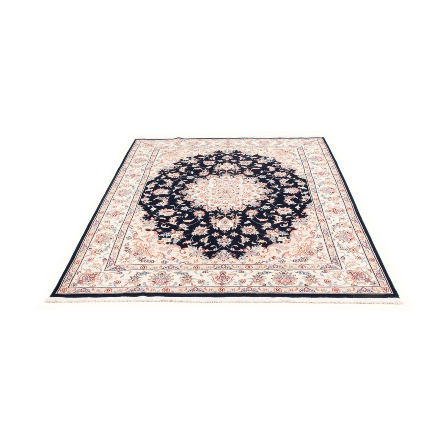 Alfombra Persa - Tabriz - Real - 203 x 150 cm - azul oscuro