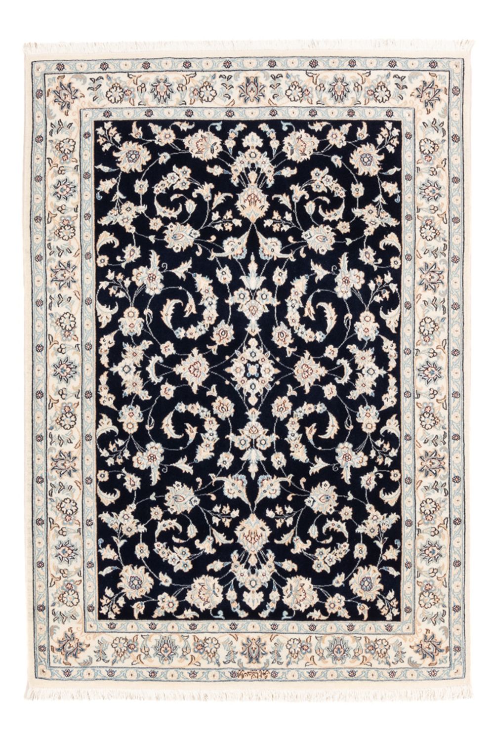 Alfombra Persa - Nain - Prima - 154 x 107 cm - azul oscuro
