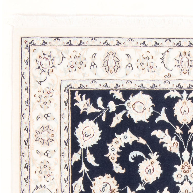 Alfombra Persa - Nain - Real - 155 x 105 cm - azul oscuro